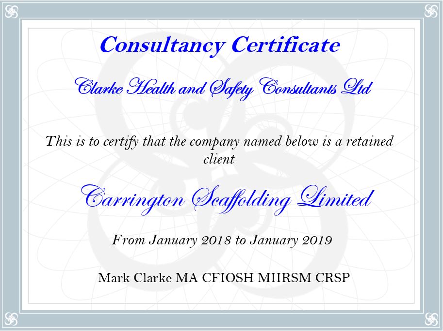 consultancy certificate
